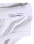 Dolce & Gabbana White Drawstring Men Beachwear Brief Swimwear